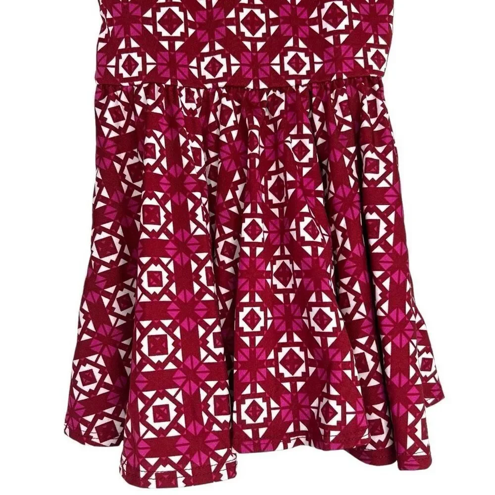 NEW Dot Dot Smile Red Mossaic Cap Sleeve Dress 12-24M